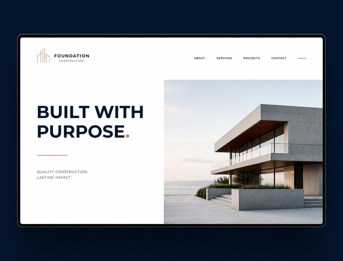 Innocent Construction — website design preview